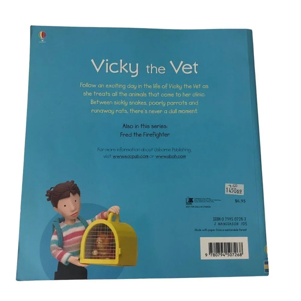 Usborn Lot of Books Vicky Vet‎ Daisy Doctor Tessa Teacher Soft Cover Large Learn